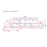 Relax Lounge Sofa Bed Sleeper Fabric Left Hand and Facing Sofa for Living Room, Bedroom