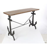 Benzara Anchors Iron/Wood Console Table