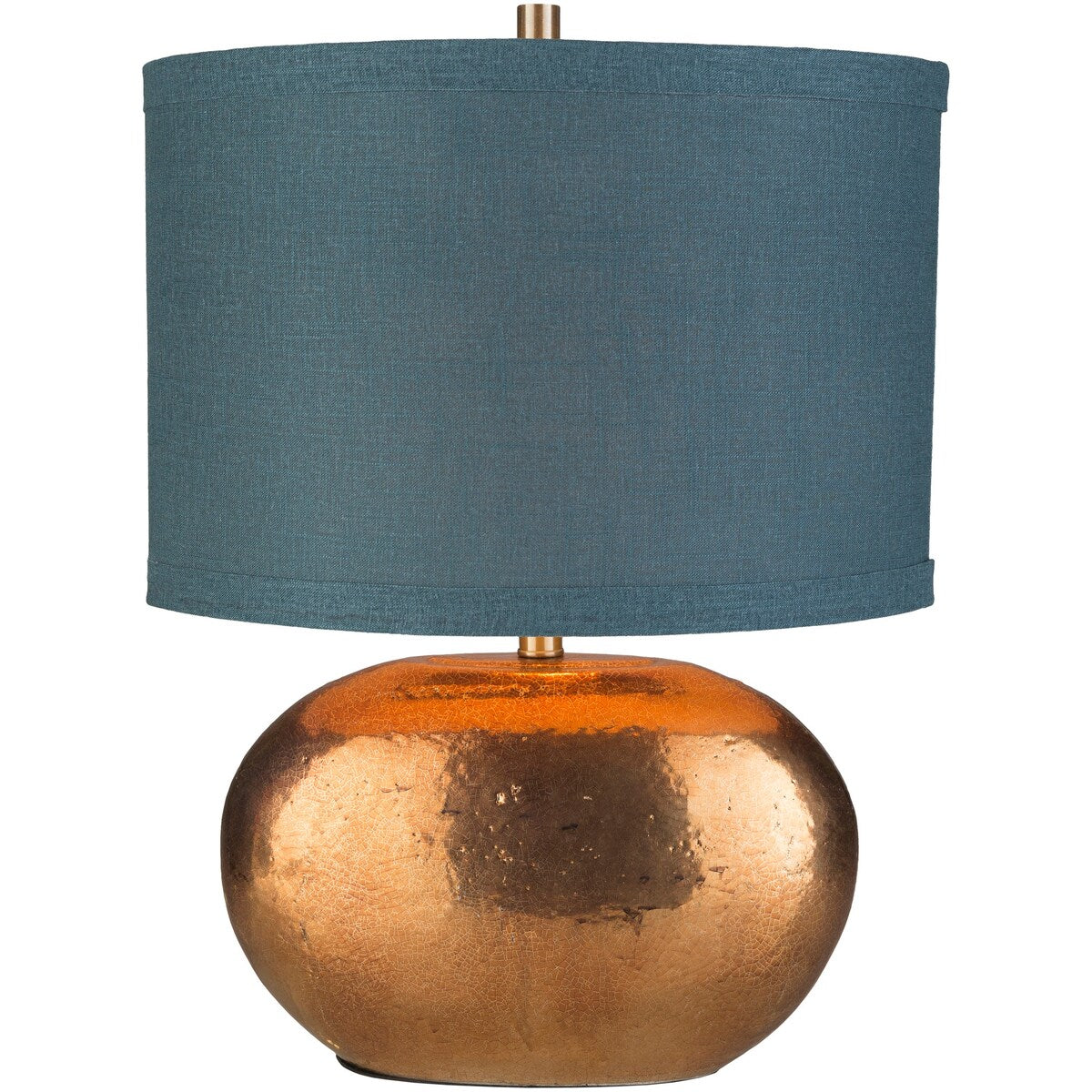 Relmeth Table Lamp with Gold Base and Green Shade
