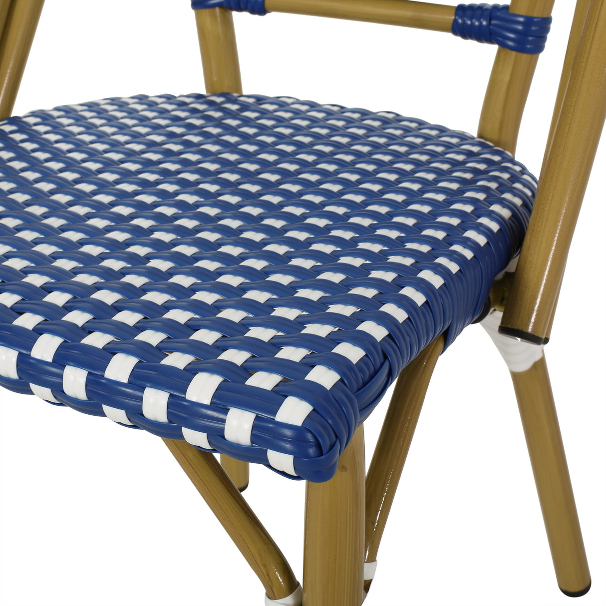 Remi Faux Bamboo/ Faux Rattan Outdoor French Bistro Chairs (Set of 4) by Christopher Knight Home