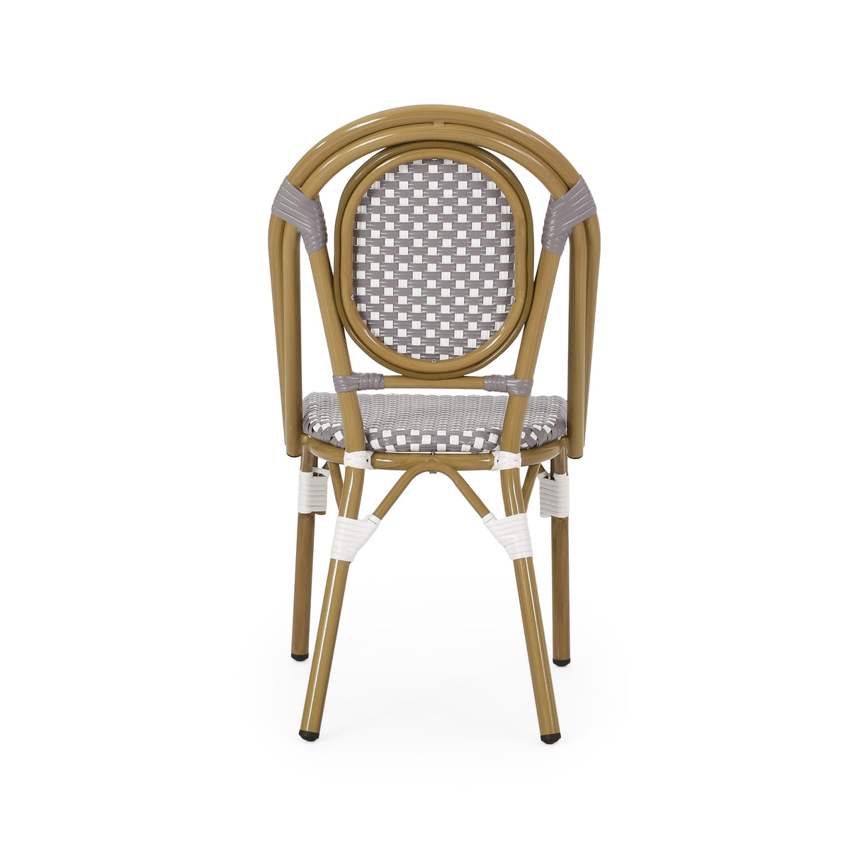Remi Faux Bamboo/ Faux Rattan Outdoor French Bistro Chairs (Set of 4) by Christopher Knight Home