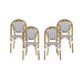 Remi Faux Bamboo/ Faux Rattan Outdoor French Cafe Chairs (Set of 4) by Christopher Knight Home