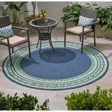 Remington Indoor/ Outdoor Border Area Rug by Christopher Knight Home