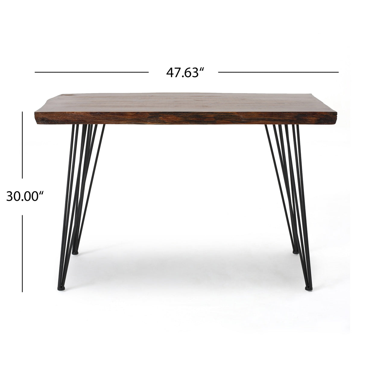 Remington Natural Wood Live Edge Writing Desk by Christopher Knight Home - Natural + Black