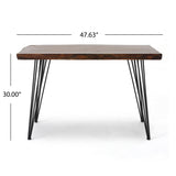 Remington Natural Wood Live Edge Writing Desk by Christopher Knight Home - Natural + Black