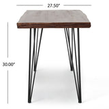 Remington Natural Wood Live Edge Writing Desk by Christopher Knight Home - Natural + Black