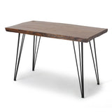 Remington Natural Wood Live Edge Writing Desk by Christopher Knight Home - Natural + Black