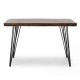 Remington Natural Wood Live Edge Writing Desk by Christopher Knight Home - Natural + Black