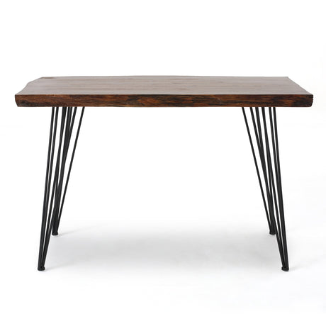 Remington Natural Wood Live Edge Writing Desk by Christopher Knight Home - Natural + Black