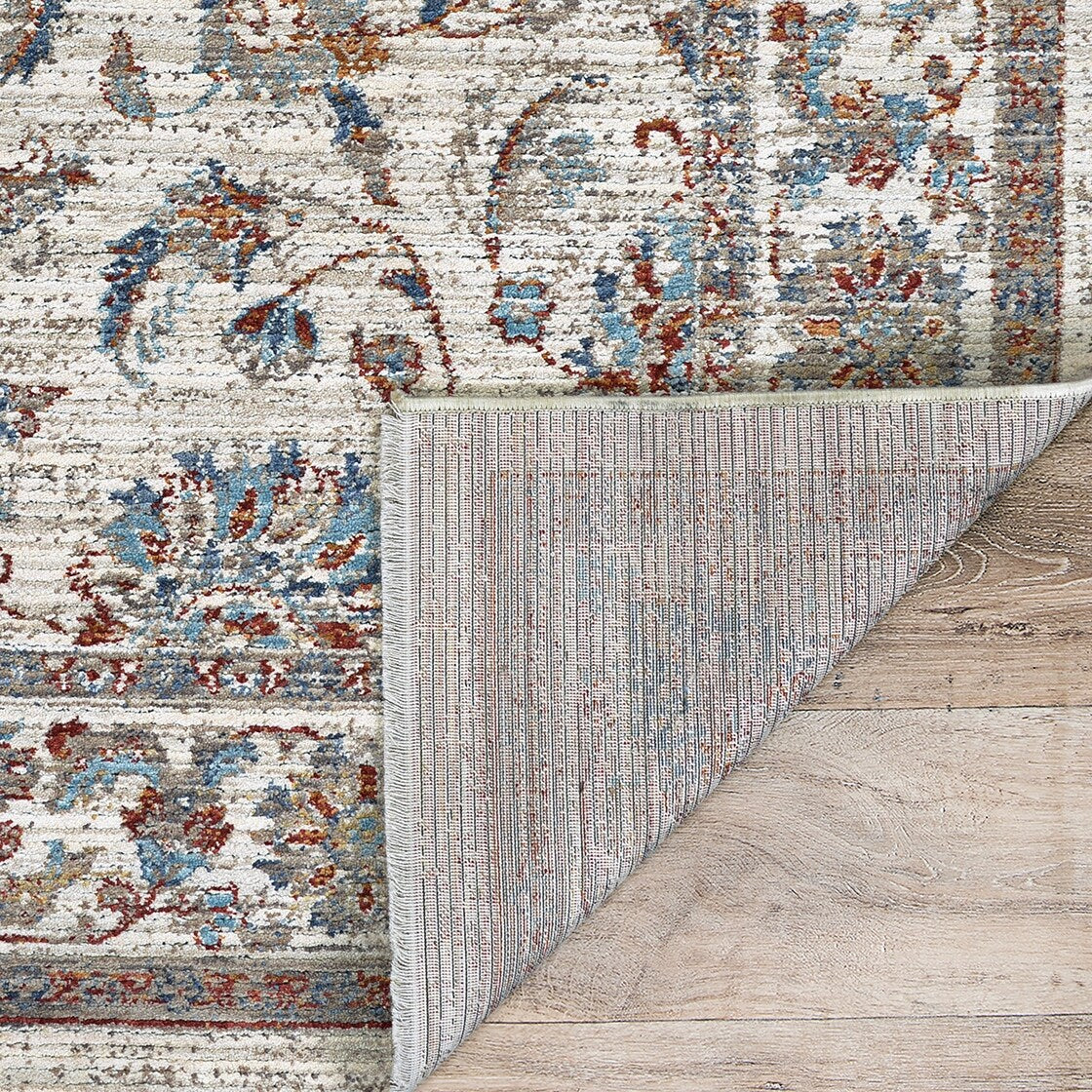 Dream Decor Rugs Remnier Floral Trabriz Antique Cream Fringed Area Rug
