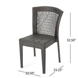 Remy Outdoor 3-Piece Wicker Stacking Chair Chat Set by Christopher Knight Home