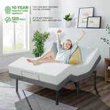 Renanim Queen Smart Bed Frame with 14-inch Gel Memory Foam Mattress, USB, App, Massage, Remote