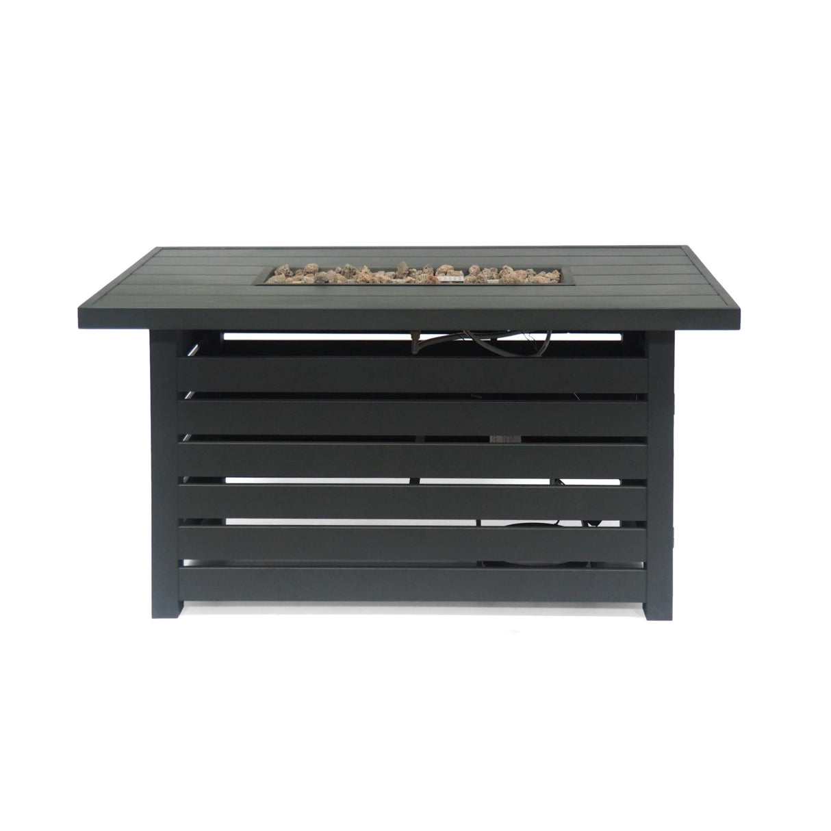 Rene 30,000 BTU Rectangular Iron Firepit Table by Christopher Knight Home - N/A