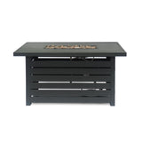 Rene 30,000 BTU Rectangular Iron Firepit Table by Christopher Knight Home - N/A