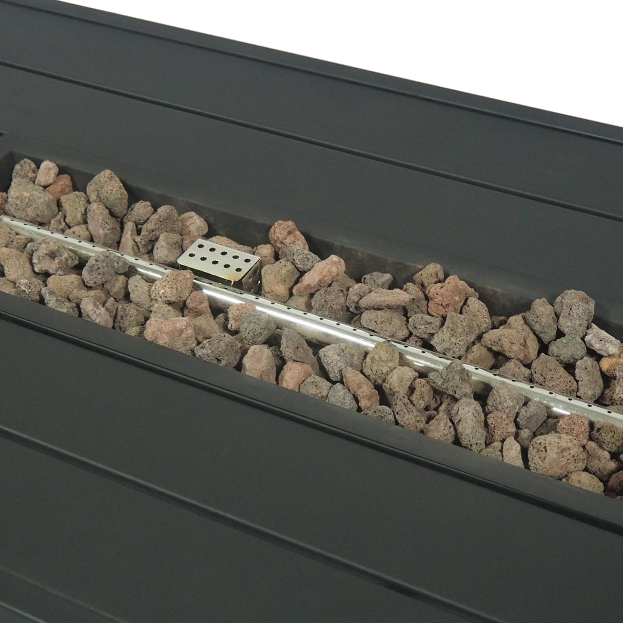 Rene 30,000 BTU Rectangular Iron Firepit Table by Christopher Knight Home - N/A