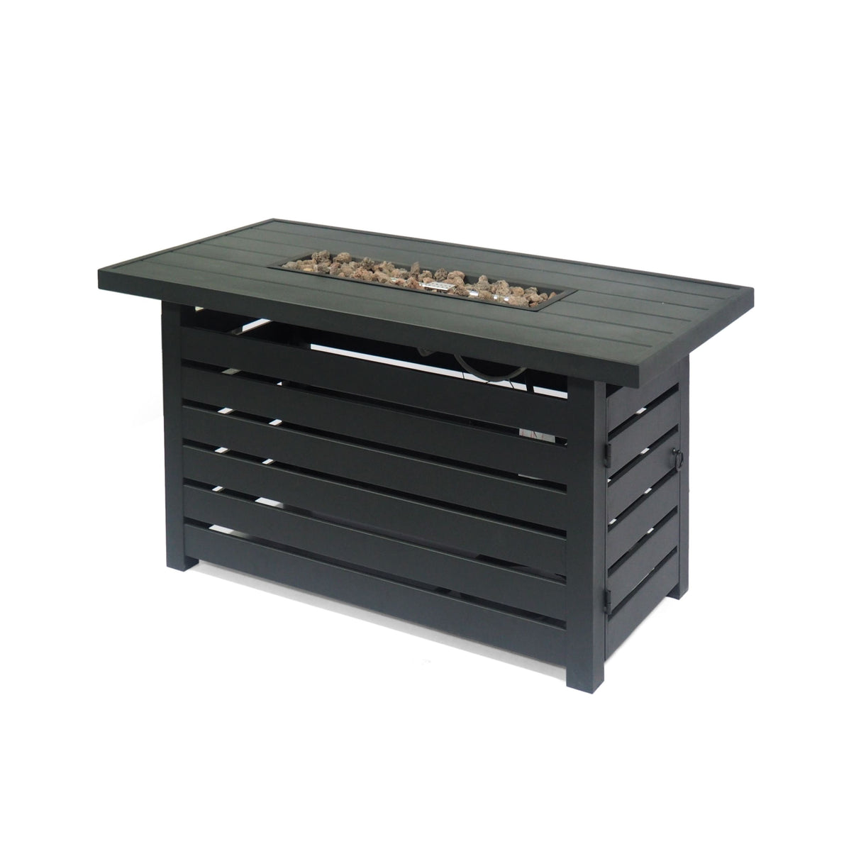 Rene 30,000 BTU Rectangular Iron Firepit Table by Christopher Knight Home - N/A