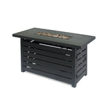 Rene 30,000 BTU Rectangular Iron Firepit Table by Christopher Knight Home - N/A