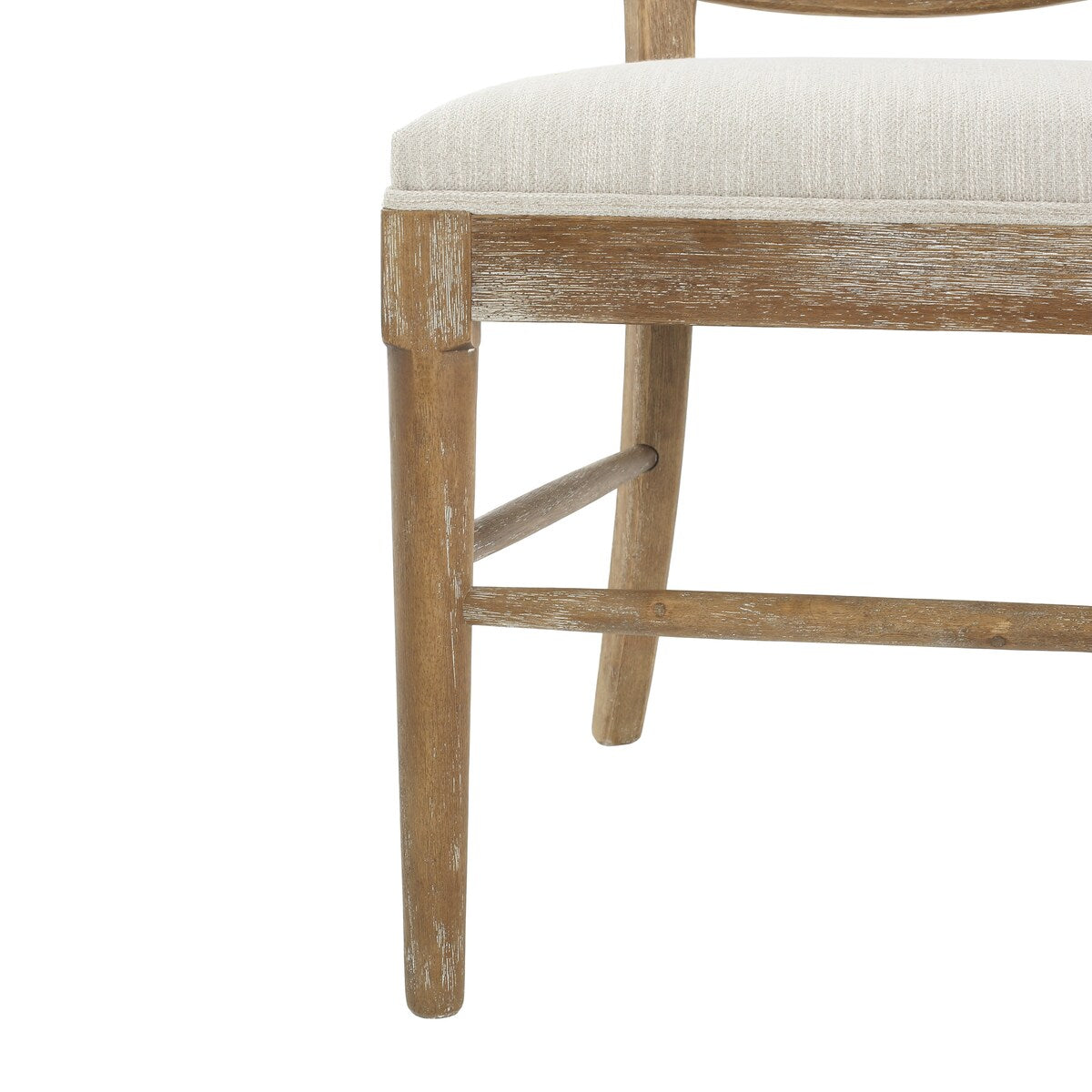 Reno Farmhouse Rubberwood Dining Chairs with Rattan Backrest (set of 2) by Christopher Knight Home