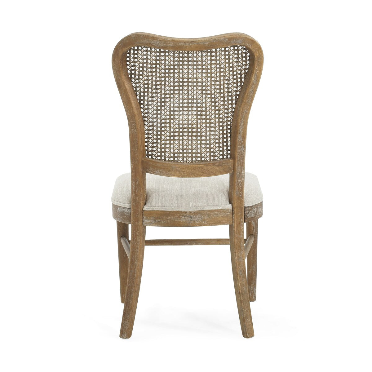 Reno Farmhouse Rubberwood Dining Chairs with Rattan Backrest (set of 2) by Christopher Knight Home