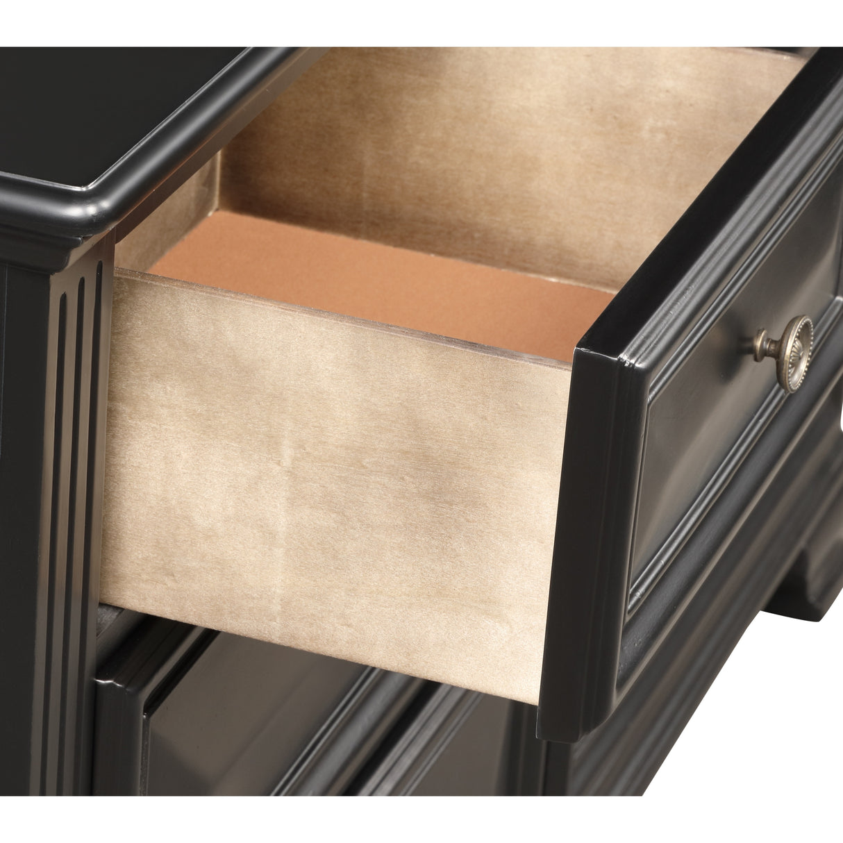 Roundhill Furniture Renova Vintage Black 5-Drawer Chest