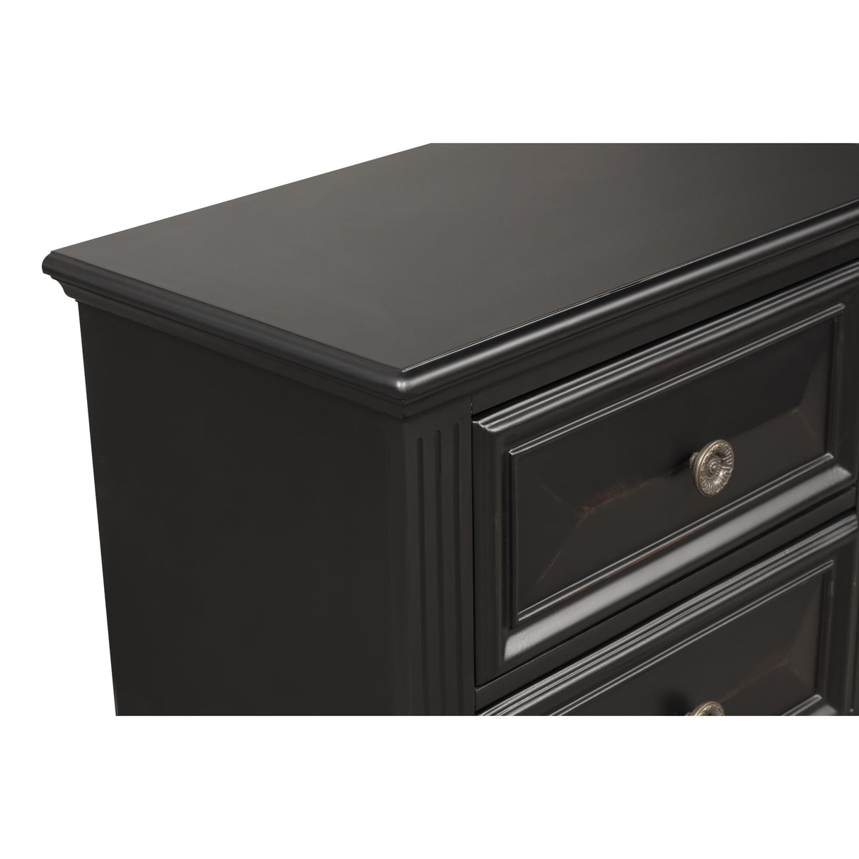 Roundhill Furniture Renova Vintage Black 5-Drawer Chest