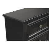 Roundhill Furniture Renova Vintage Black 5-Drawer Chest