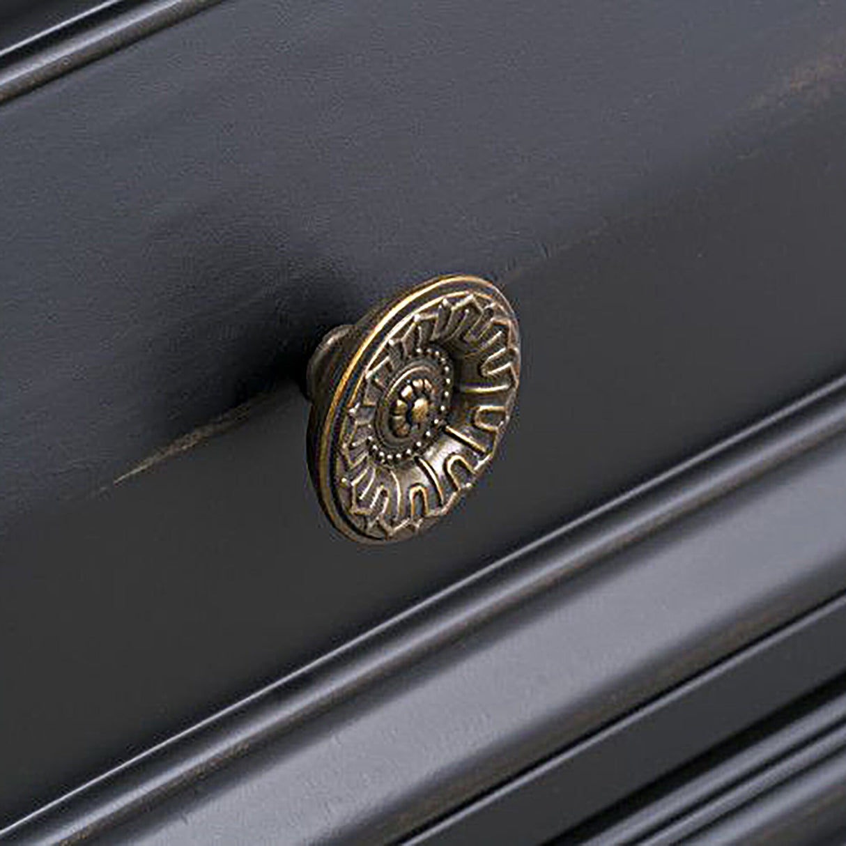 Roundhill Furniture Renova Vintage Black 5-Drawer Chest