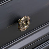 Roundhill Furniture Renova Vintage Black 5-Drawer Chest