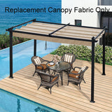 Replacement Canopy Top Cover Fabric for 13 x 10 Ft Outdoor Patio Retractable Pergola Sun-shelter Canopy