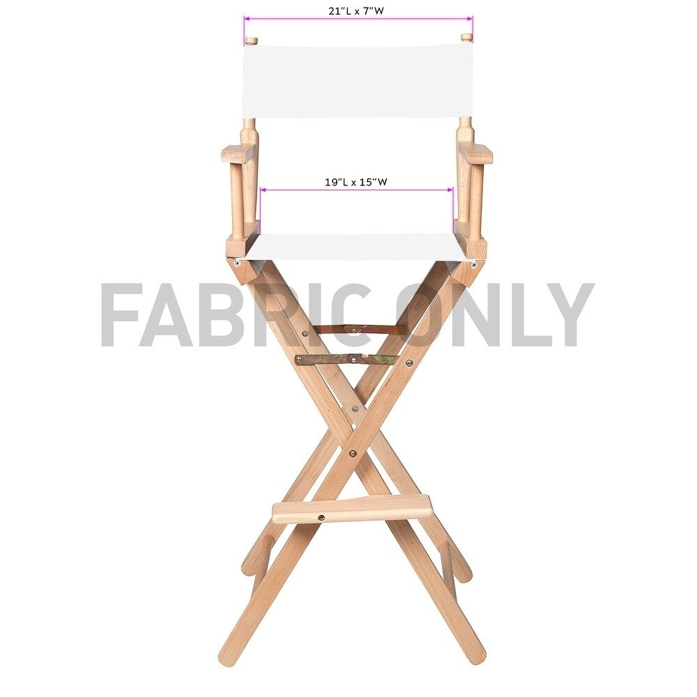 Replacement Cotton Canvas Seat and Back for Director's Chair by Trademark Innovations (White)