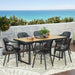 Requeta Outdoor Wood and Resin Outdoor 7 Piece Dining Set by Christopher Knight Home