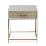 Reser Modern Glam Handcrafted Scroll Mesh Nightstand by Christopher Knight Home