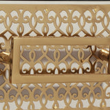 Reser Modern Glam Handcrafted Scroll Mesh Nightstand by Christopher Knight Home