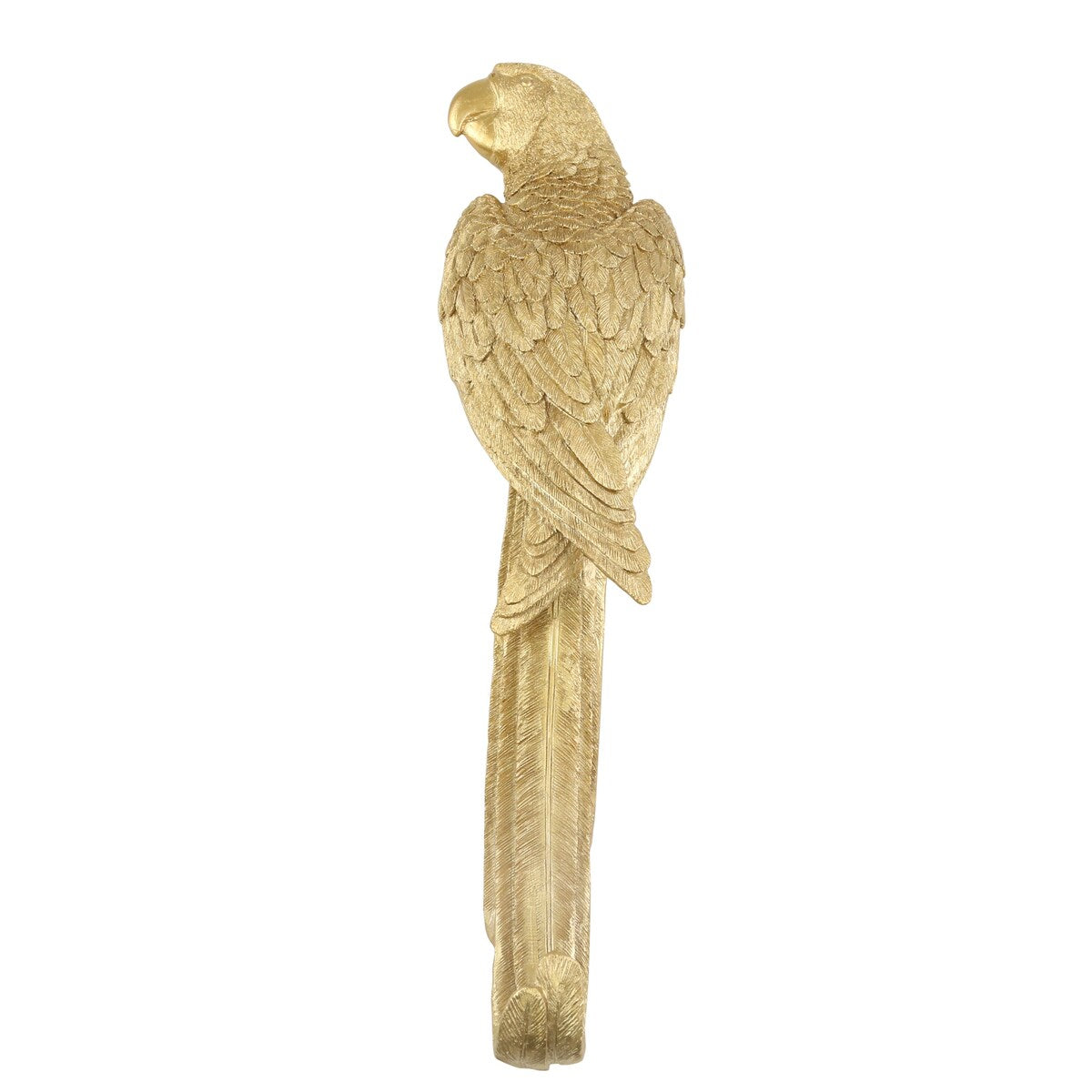 Resin 13.5" Parrot Wall Hook, Gold