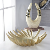 Resin 16" Palm Leaf Plate, Gold