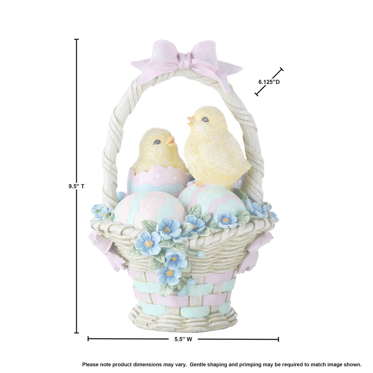 Resin Hatching Chick Easter Basket
