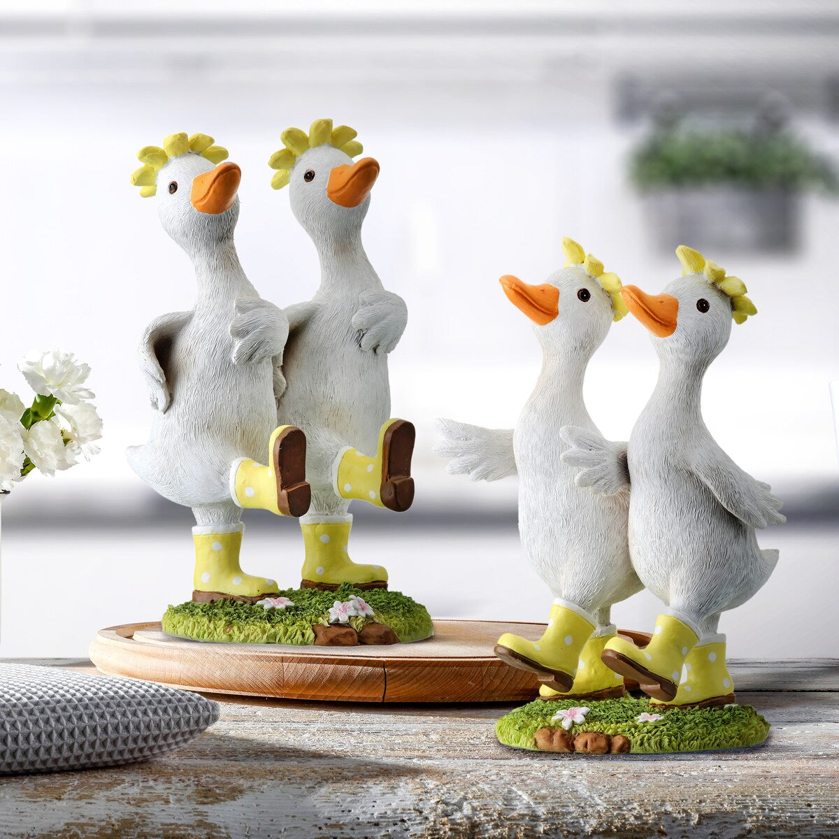 Resin Marching Ducks 6.5" Set of 2