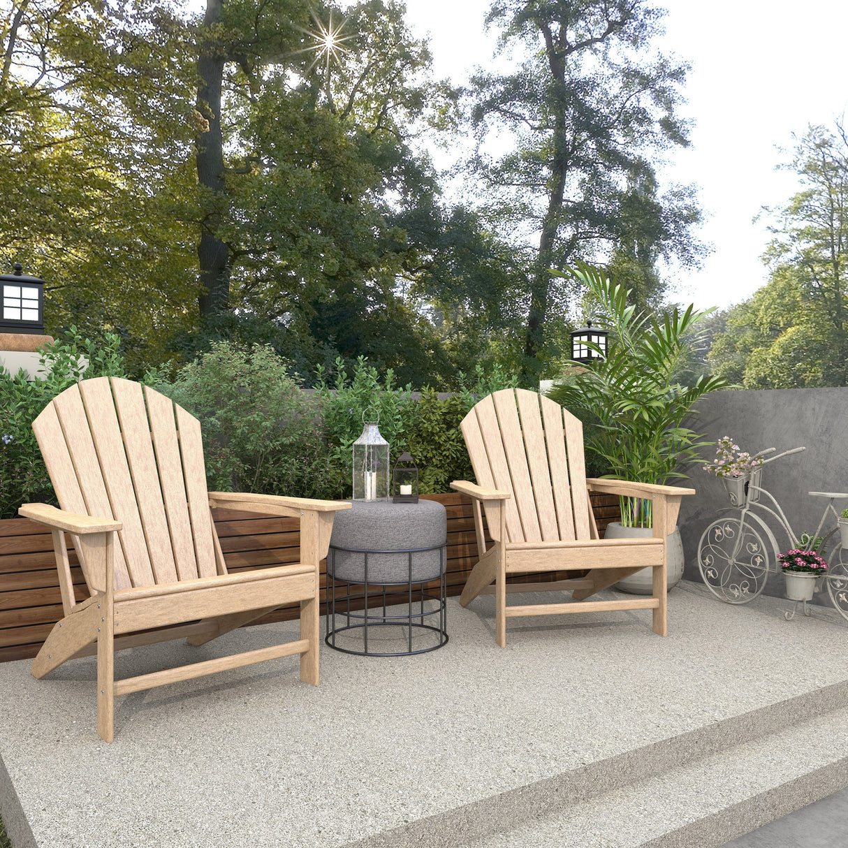 Resin Traditional Outdoor Adirondack Chair