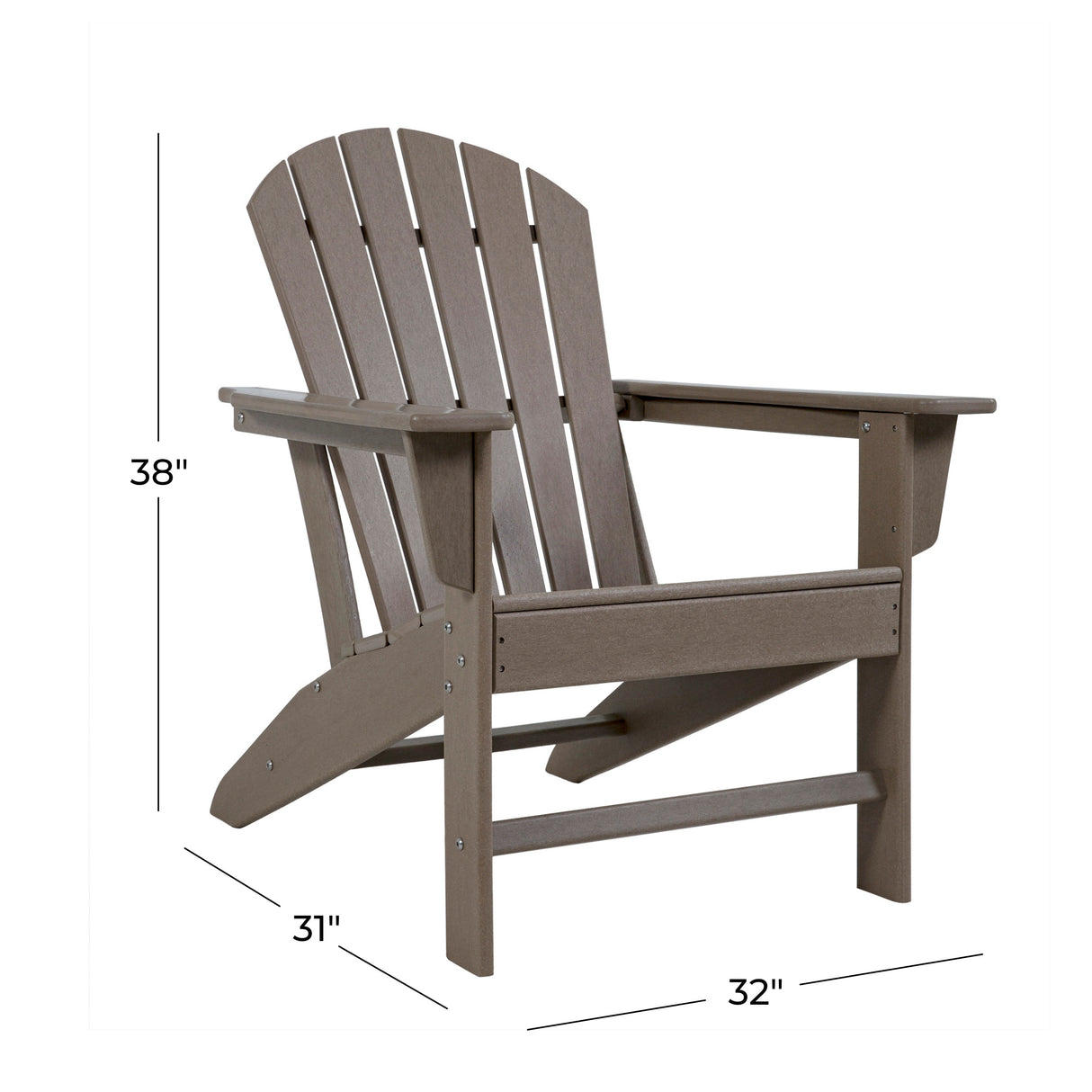 Resin Traditional Outdoor Adirondack Chair