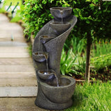 Resin Zen Fountain with LED Light