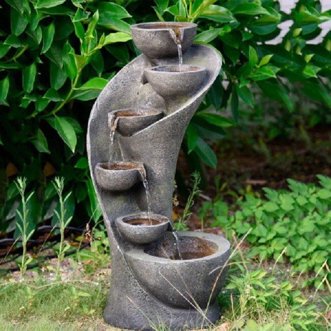 Resin Zen Fountain with LED Light
