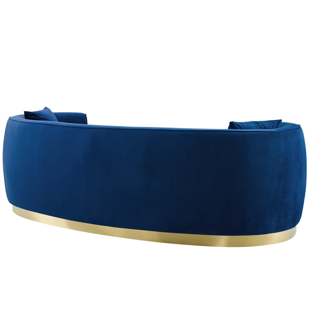 Silver Orchid Perez Curved Velvet Sofa