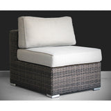 Resort Grade Storage Cup Table 9 Piece Rattan Sectional Seating Group