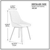 Restaurant Chair, Metal Chair Legs, High Backrest, Velvet Thickened Seat Cushions (4 Pieces)