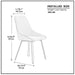 Restaurant Chair, Metal Chair Legs, High Backrest, Velvet Thickened Seat Cushions (4 Pieces)