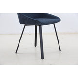 Restaurant Chair, Metal Chair Legs, High Backrest, Velvet Thickened Seat Cushions (4 Pieces)