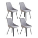 Restaurant Chair, Metal Chair Legs, High Backrest, Velvet Thickened Seat Cushions (4 Pieces)
