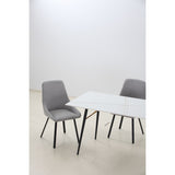Restaurant Chair, Metal Chair Legs, High Backrest, Velvet Thickened Seat Cushions (4 Pieces)