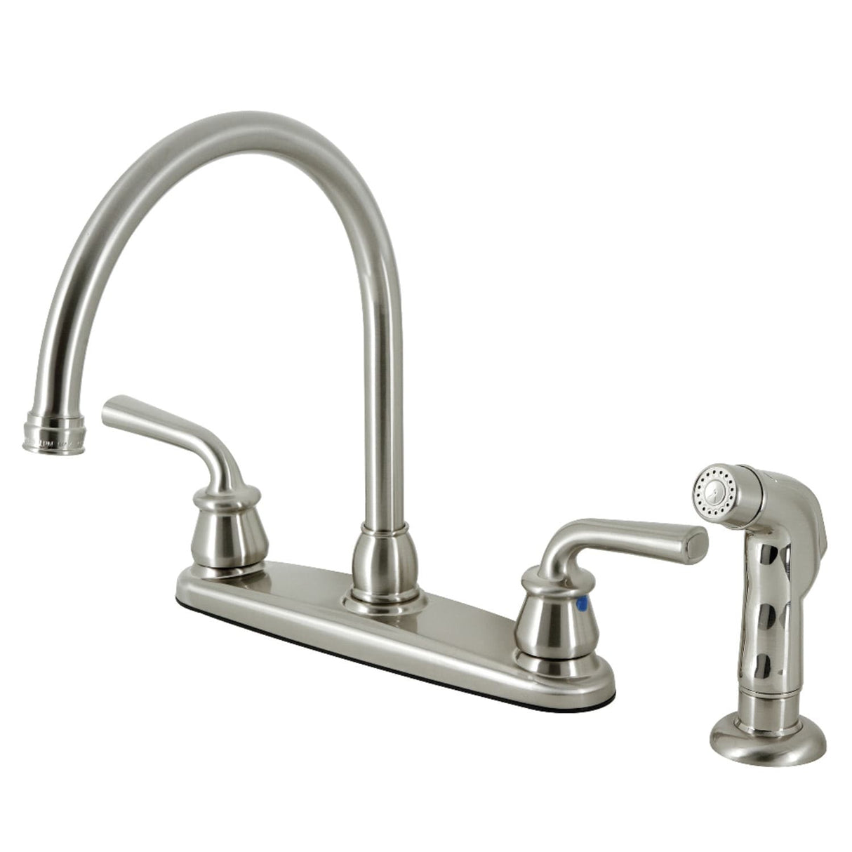 Kingston Brass Restoration 8-Inch Centerset Kitchen Faucet with Side Sprayer
