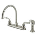 Kingston Brass Restoration 8-Inch Centerset Kitchen Faucet with Side Sprayer